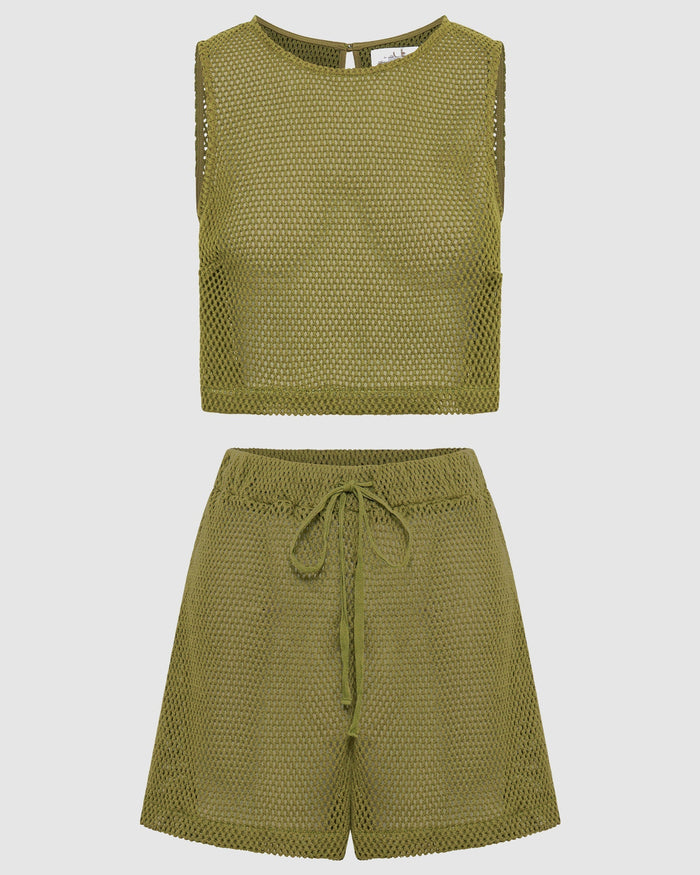 Florence Shorts Set - Pistachio