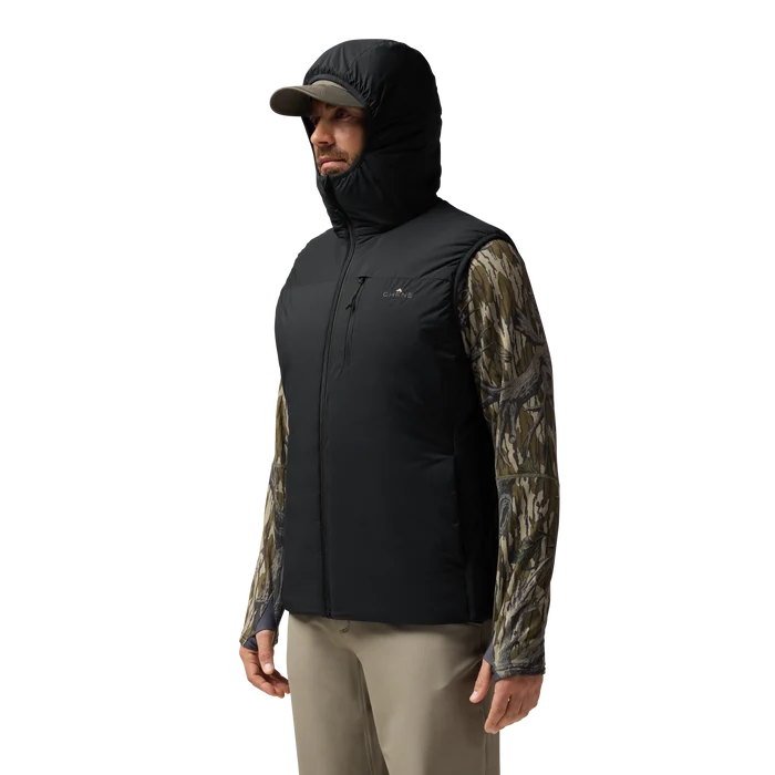 Flyweigh Hooded Vest in Black, on model #black