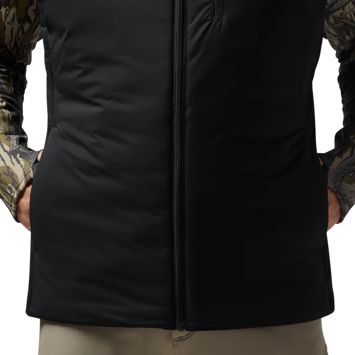 Flyweigh Hooded Vest in Black, on model #black