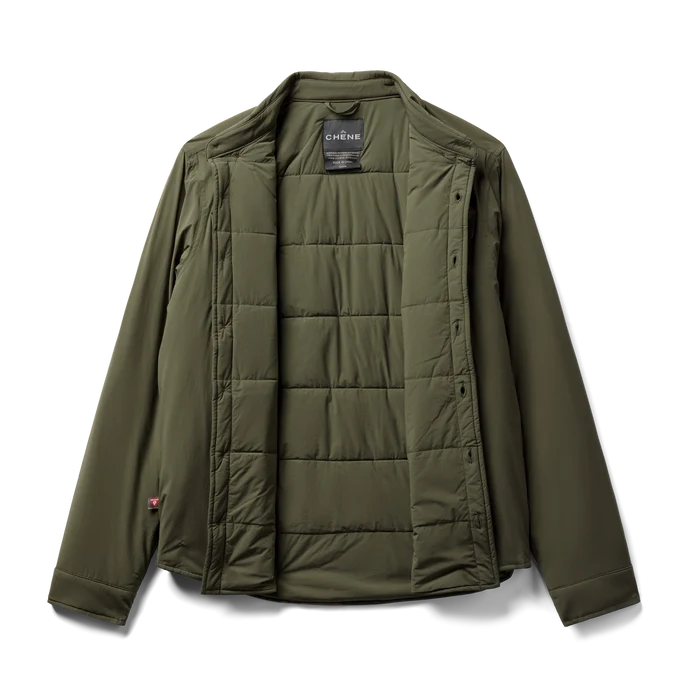 Flyweigh Jac-Shirt in Olive, flat lay #olive