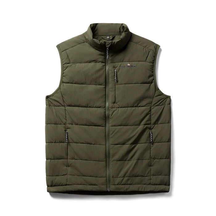 Flyweigh Vest in Olive, flat lay #olive
