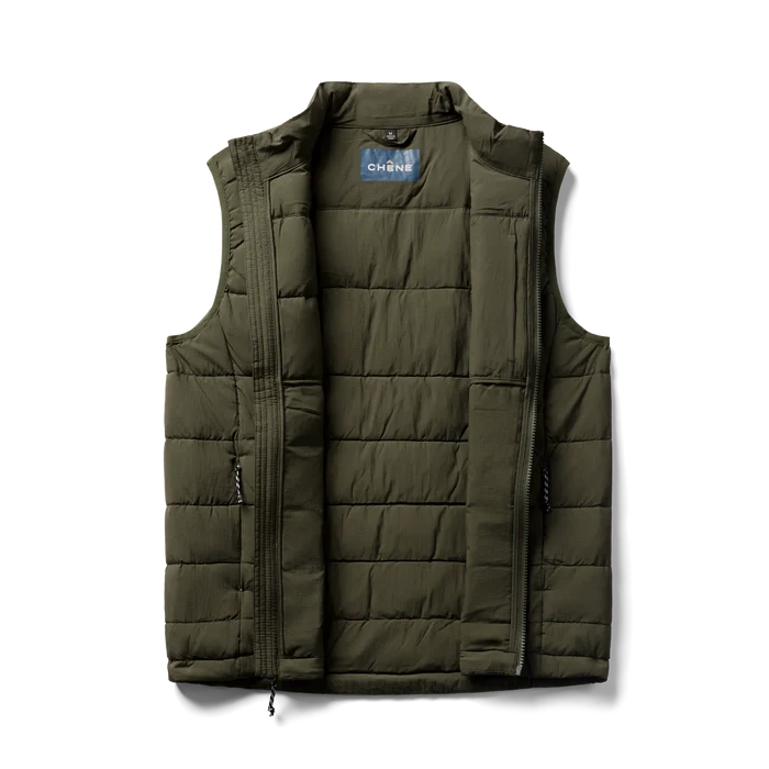 Flyweigh Vest in Olive, flat lay #olive