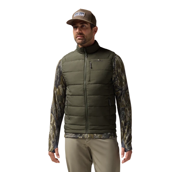 Flyweigh Vest in Olive, on model #olive