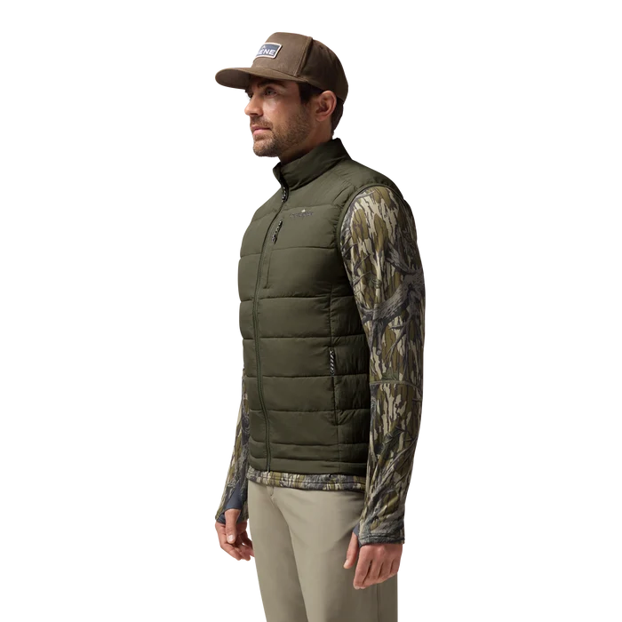 Flyweigh Vest in Olive, on model #olive