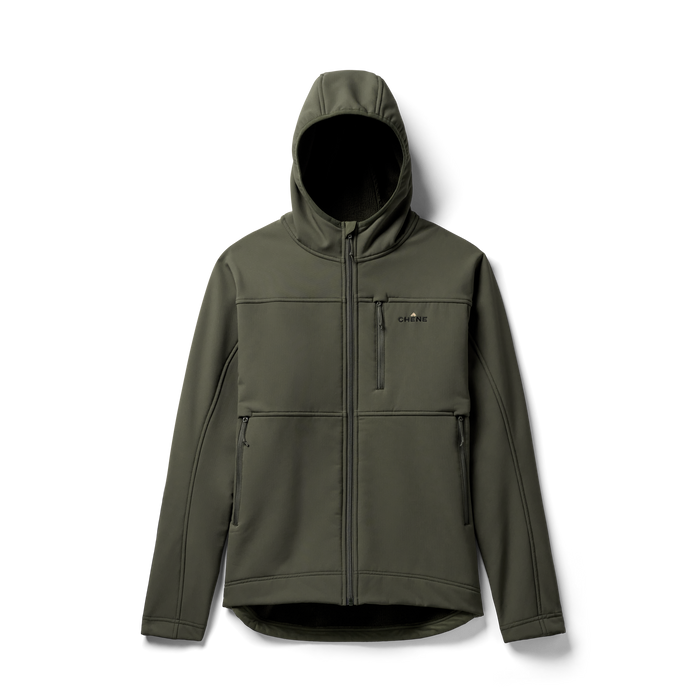 Forty Series Hooded Jacket in Cypress, flat lay #cypress