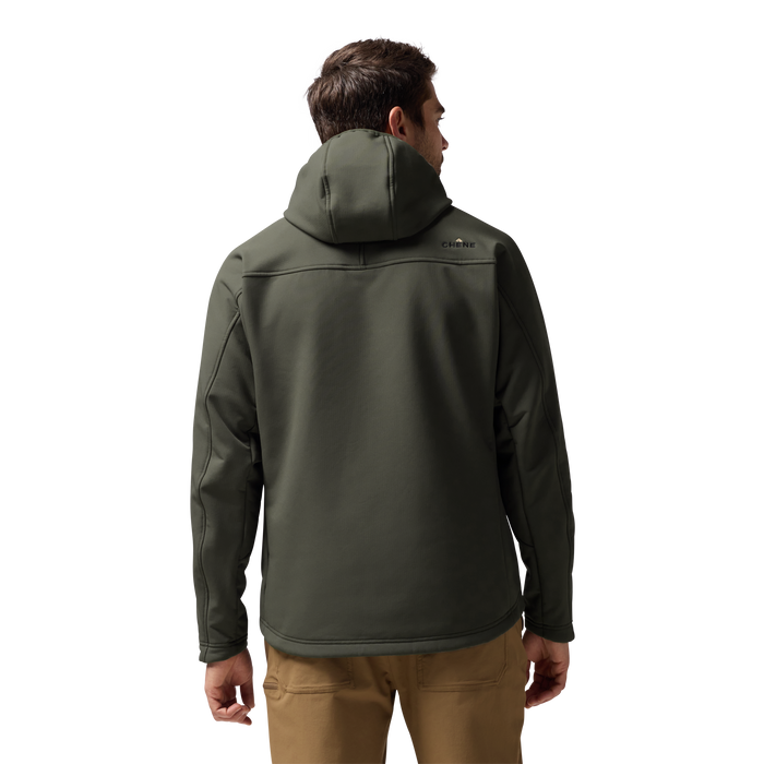 Forty Series Hooded Jacket in Cypress, on model #cypress