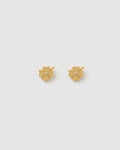 Four Leaf Clover Gold Studs