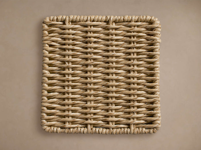 Rectangular Fowler Outdoor Finish Board with light brown, textured natural woven fibers on a neutral background.