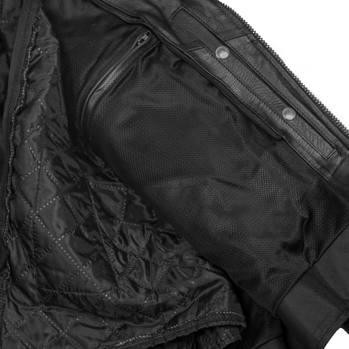 Freedom Rider Black Men's Leather Jacket – Eagle Embossed