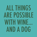 Funny Cocktail Napkins - Wine and A Dog - The Riviera Towel Company