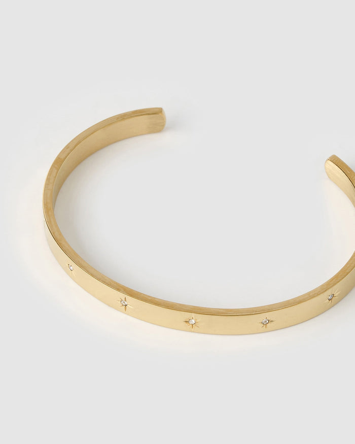 Gemma Gold Cuff Bracelet
