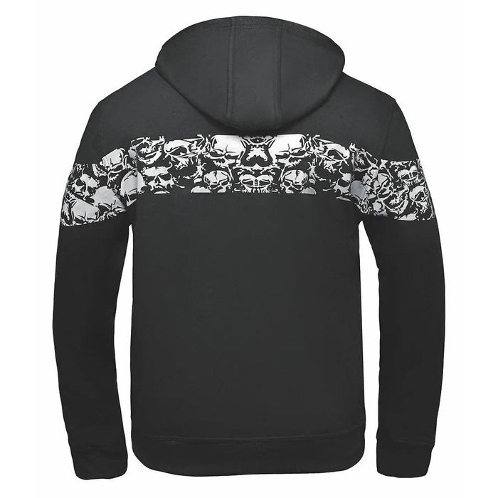Ghost - Mens Reflective Skull Graphic Motorcycle Hoodie