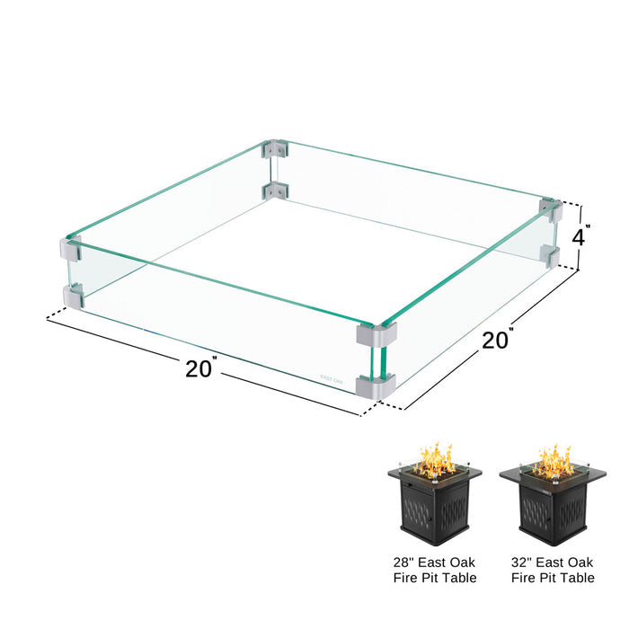 Glass Wind Guard for 28''&32'' Fire Pit Table