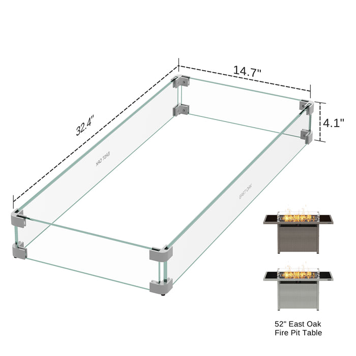 Glass Wind Guard for 44‘’&52‘’ Fire Pit Table
