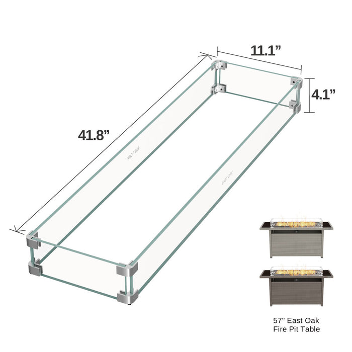 Glass Wind Guard for 57‘’ Fire Pit Table