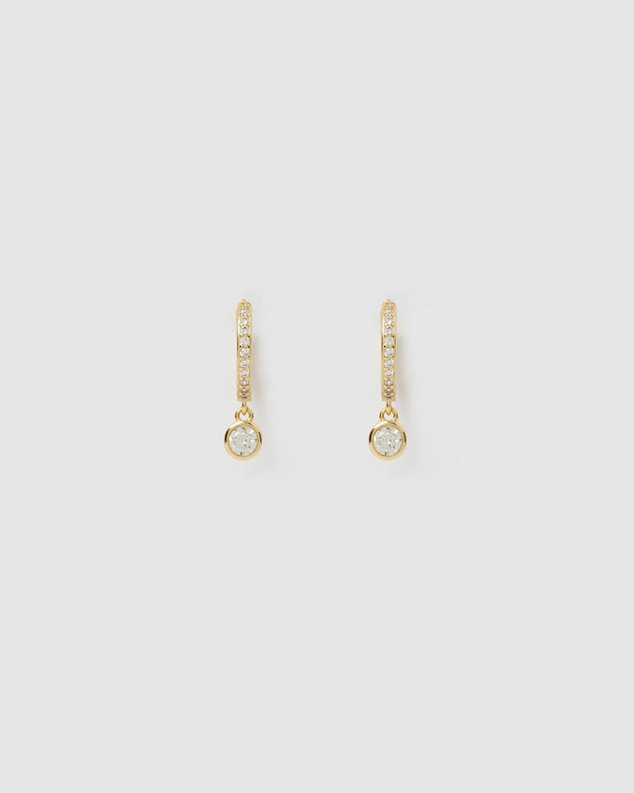 Glitter Earring Stack - Stone