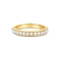Gold Shell Pearl Beaded Ring