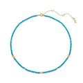 Gold Turquoise Beaded Necklace