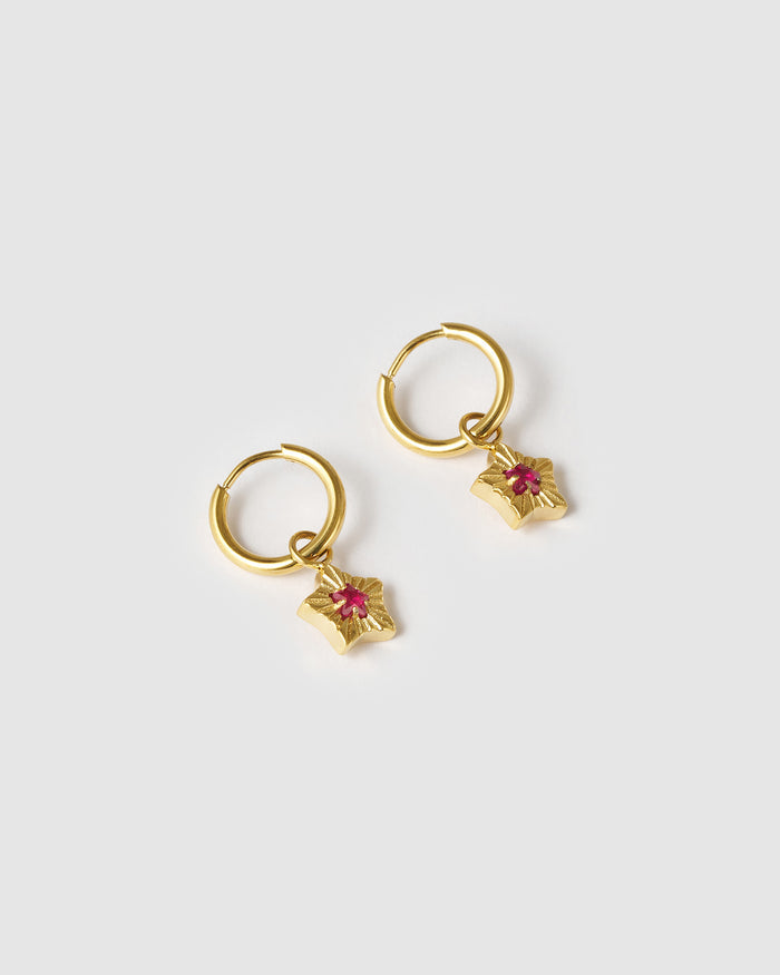 Goldie Earrings - Ruby
