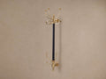 Grand Chester 2-Tier Hook in Gold, wall-mounted. Features a black vertical bar with two sets of five curved gold hooks.