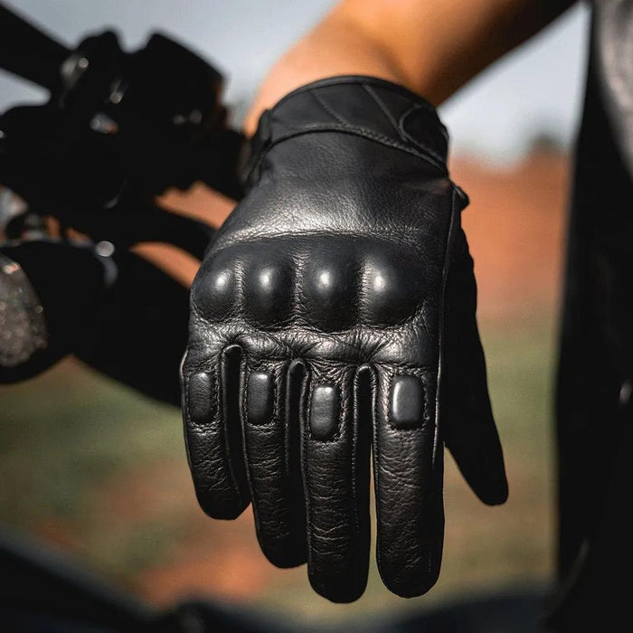 Gripster - Men's Leather Motorcycle Gloves