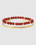 Hallelujah Bracelet Stack - Red Agate