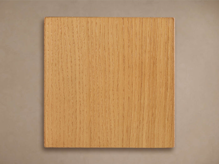 Square Hattie Finish Board, light natural wood with vertical grain texture, displayed against a soft gray background.