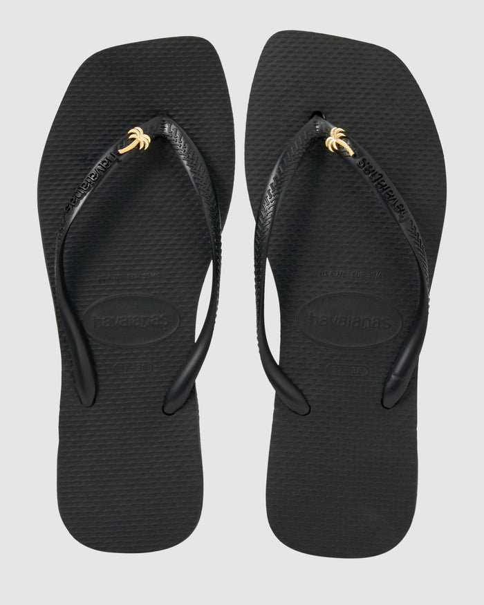 Havaianas Square Toe Palm Tree - Black