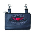 Heart Cowhide Leather Clip-On Bag