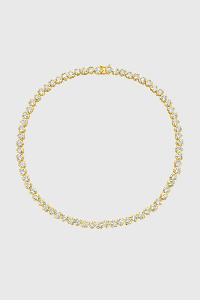 Heart Tennis Necklace