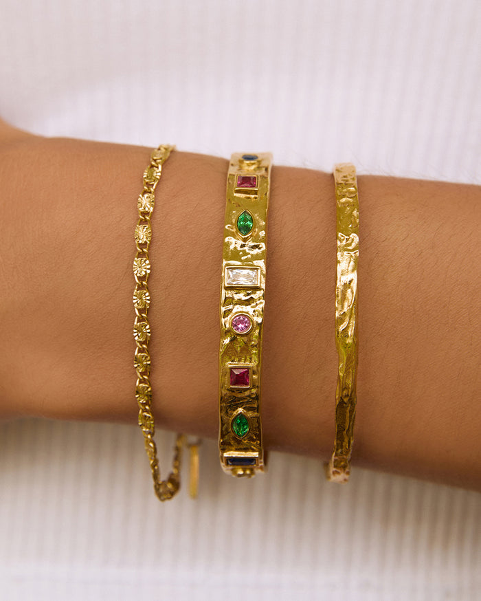 Helios Gold Cuff Bracelet