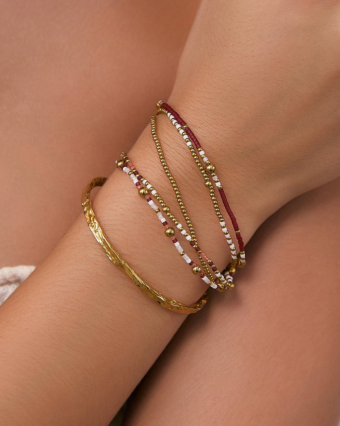 Henne Bracelet Stack - Burgundy