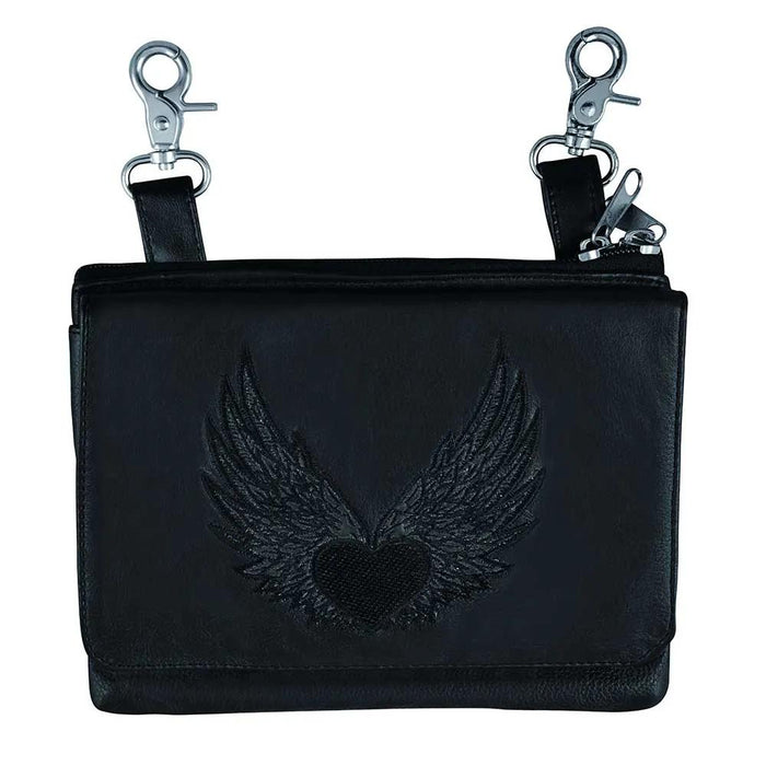 High-Quality Cowhide Leather Ladies Clip on Bag