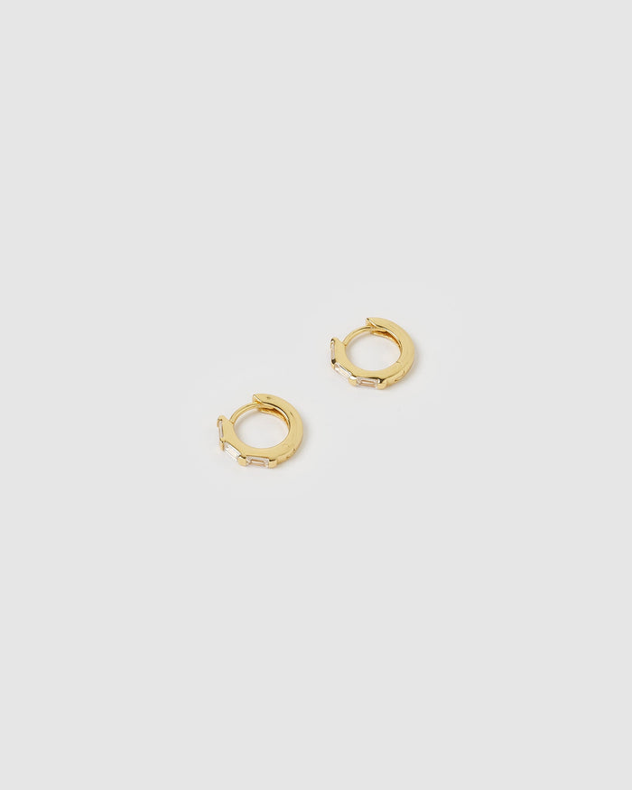 Holi Gold Huggie Earrings