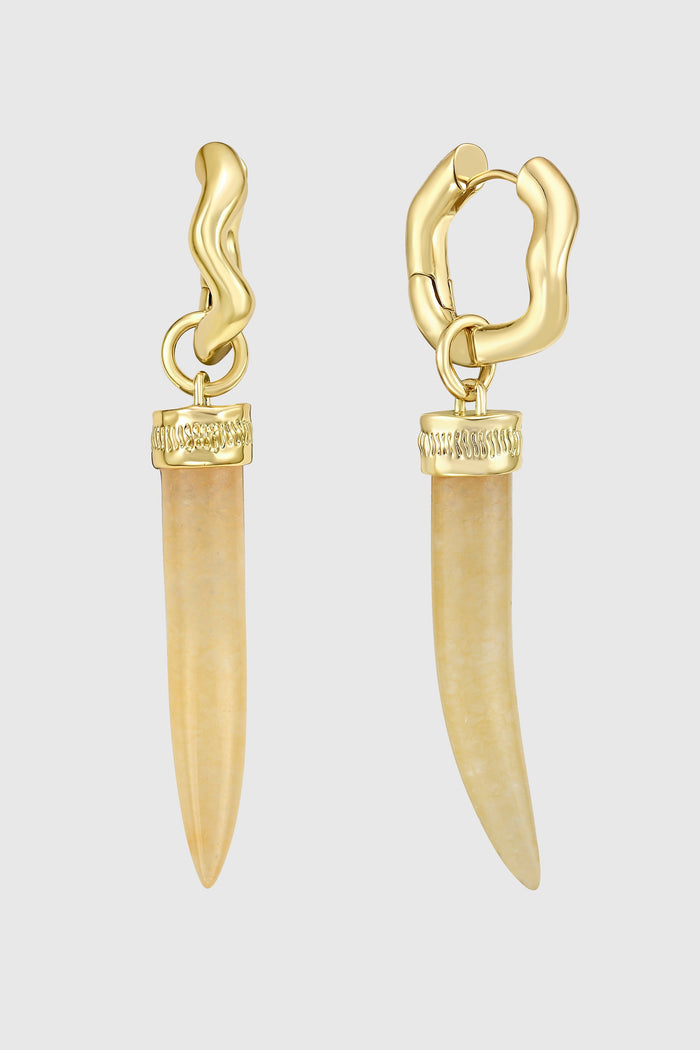Horn Hoop Earrings