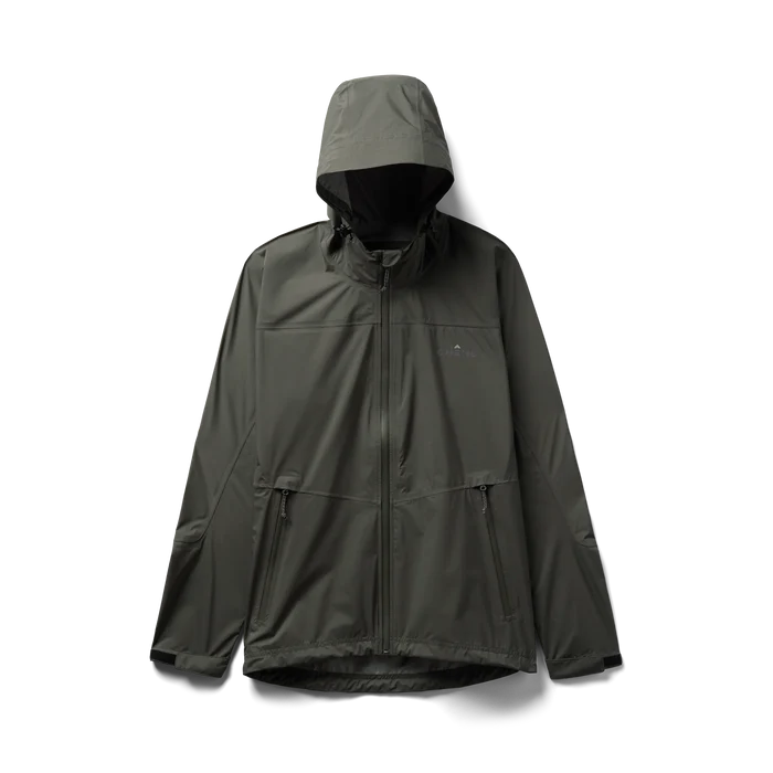 Hydro-Lok Velo Rain Jacket in Cypress, flat lay #cypress