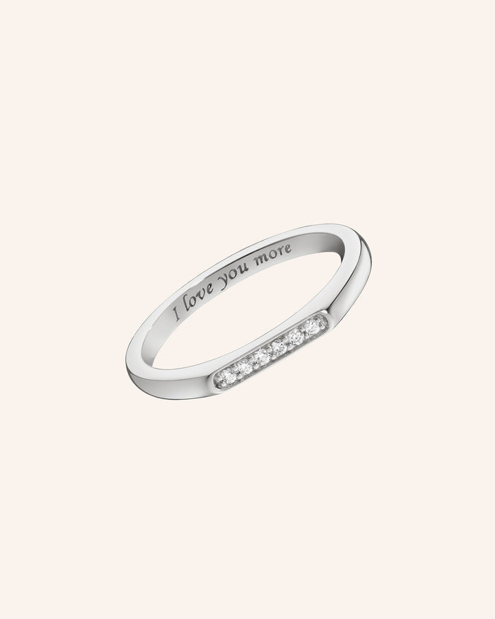 “I Love You More” Sapphire Stackable Ring