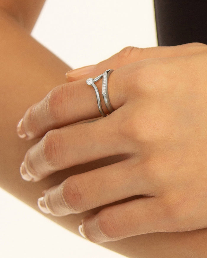 “I Love You More” and "One of a Kind" Sapphire Stackable Rings