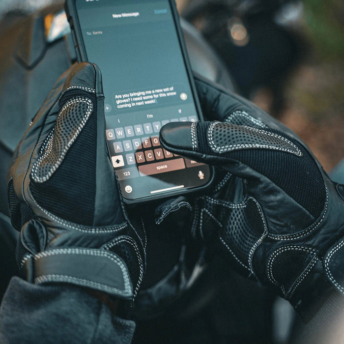 ImpactShield - Men's Leather/Mesh Motorcycle Gloves