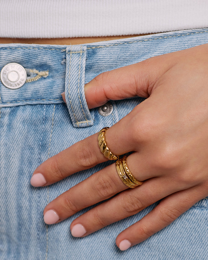 Inca Gold Stacking Ring