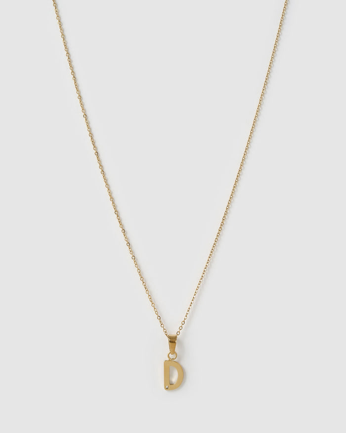 Initial Gold Charm Necklace