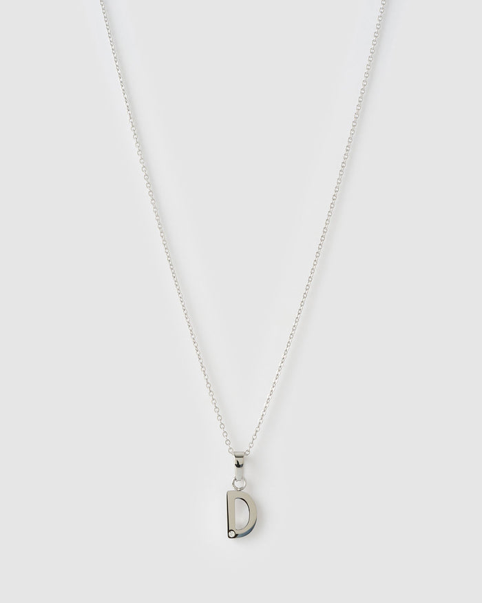 Initial Silver Charm Necklace