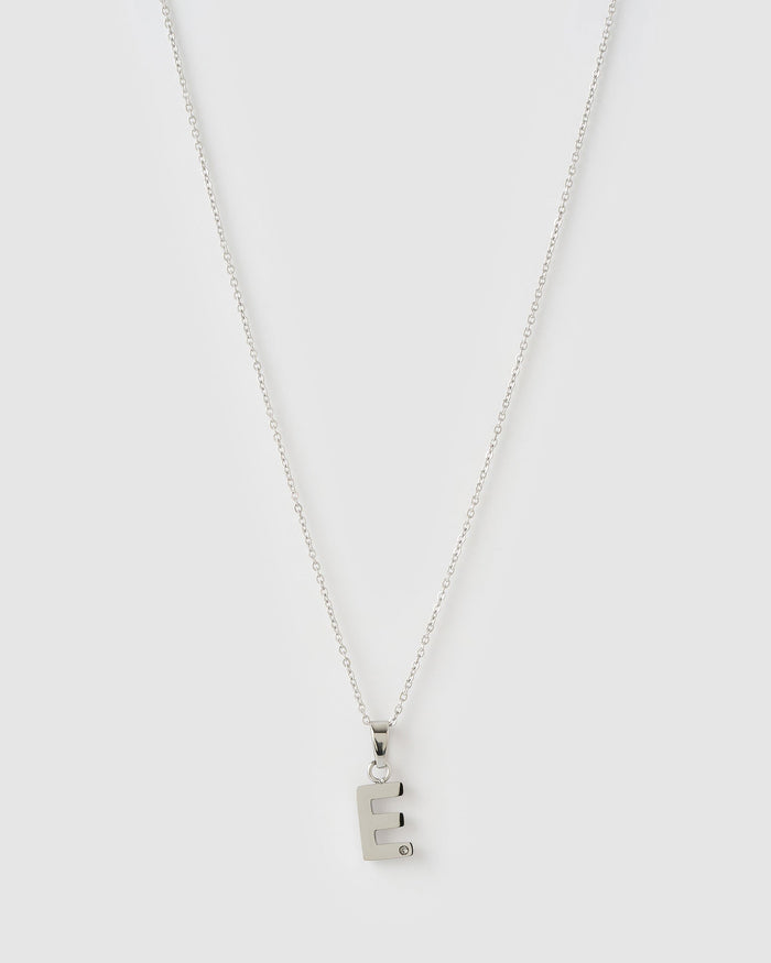 Initial Silver Charm Necklace