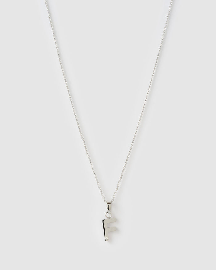 Initial Silver Charm Necklace