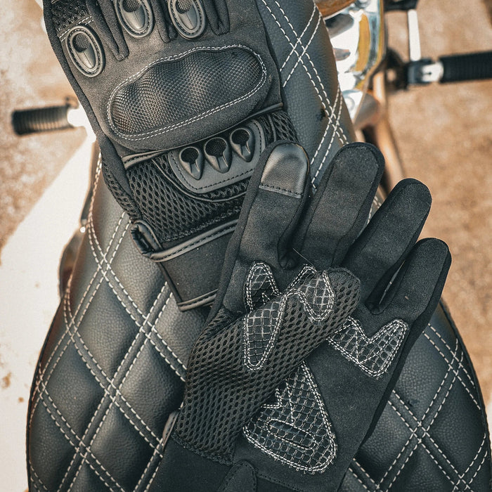 Ironmesh - Men's Leather/Textile Motorcycle Gloves