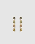 Isadora Gold Earrings - Multi Blue