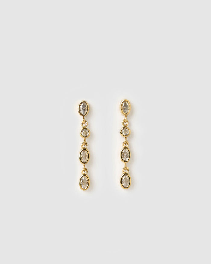 Isadora Gold Earrings - Stone