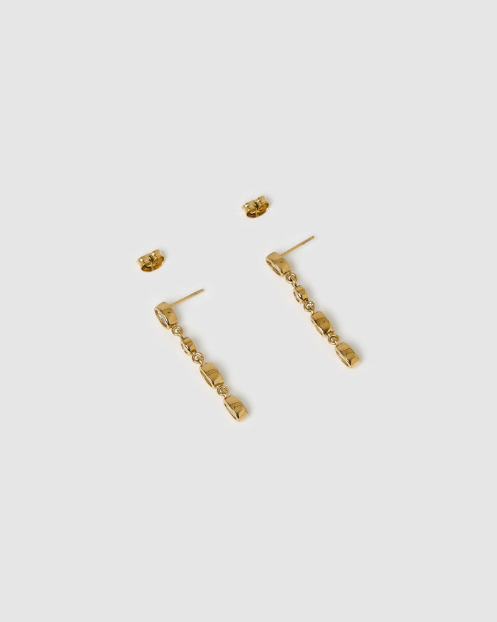 Isadora Gold Earrings - Stone