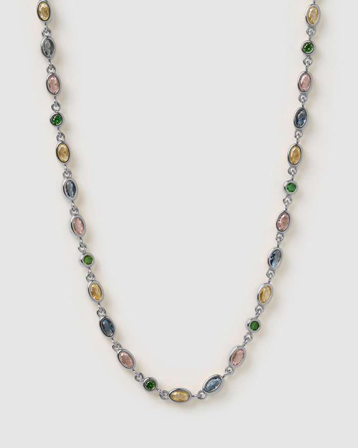 Isadora Silver Necklace - Multi