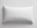 White Italian Garment-Dyed Linen Sham, rectangular and horizontal, with a soft, slightly wrinkled linen texture, on a light background.